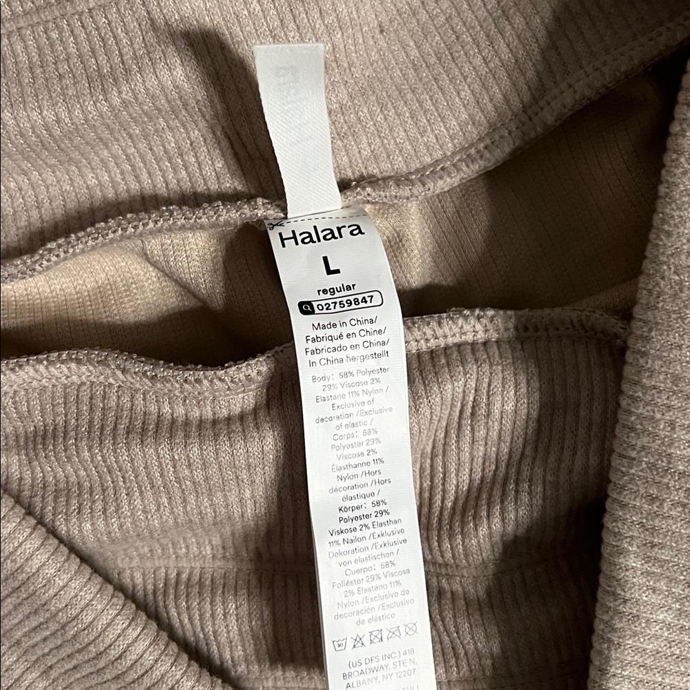 HALARA Ribbed Knit Pants in Taupe - Picture 2 of 6